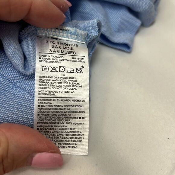 Janie and Jack 100048699 Baby Bunny Pique Polo Bodysuit NWT size 3-6 m - Picture 7 of 7